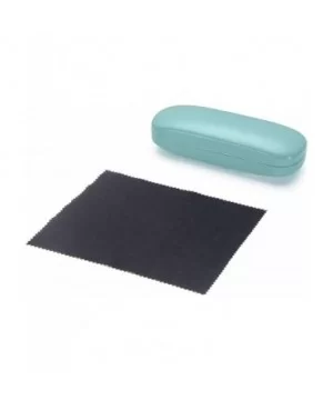 Glasses Case - Medium Size - Fits Most Glasses and Sunglasses Case - Turquoise / White - CD12NEPKU8Q $6.49 Aviator