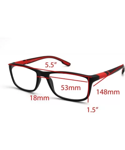 Soft Matte Black w/ 2 Tone Reading Glasses Spring Hinge 0.74 Oz - Z1 Matte Black Matte Red - CJ18SYOCOGG $15.58 Rectangular