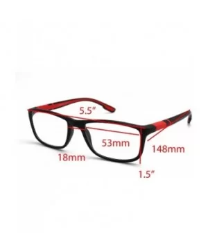 Soft Matte Black w/ 2 Tone Reading Glasses Spring Hinge 0.74 Oz - Z1 Matte Black Matte Red - CJ18SYOCOGG $15.58 Rectangular