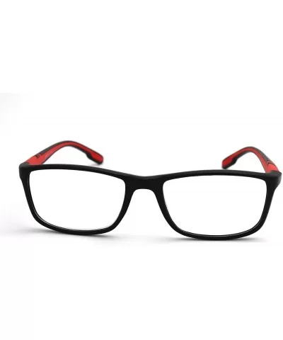 Soft Matte Black w/ 2 Tone Reading Glasses Spring Hinge 0.74 Oz - Z1 Matte Black Matte Red - CJ18SYOCOGG $15.58 Rectangular