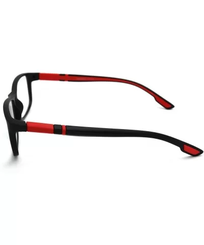 Soft Matte Black w/ 2 Tone Reading Glasses Spring Hinge 0.74 Oz - Z1 Matte Black Matte Red - CJ18SYOCOGG $15.58 Rectangular