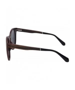 Retro Vintage Polarized Wood Sunglasses Wood Frame-SG73006 - Ebony- Grey - CV18DUK3COL $30.75 Aviator