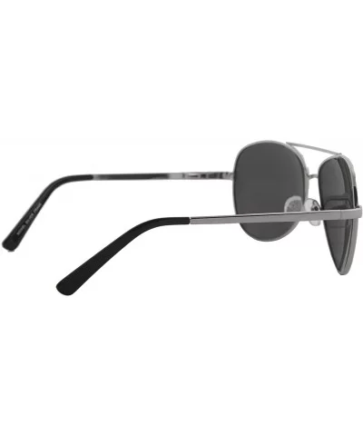 Unisex Sunglasses Classic Polarized UV400 Double Bridge AVIATOR Black - Metal Silver Frame / Black Lens - C018IS3M2O9 $5.78 G...