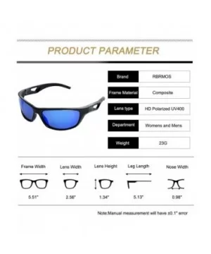 Sunglasses for Men Women-Polarized Sports for Cycling Fishing Running - Blue&black - CJ18Z2XTKGI $12.97 Rimless