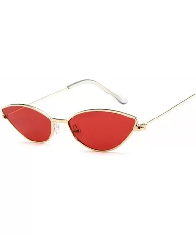 Fashion Vintage Cat Eye Sunglasses Women Metal Luxury Rose Gold Mirror Sun Glasses UV400 - Silverblue - CI197Y7CI3Y $13.14 Go...