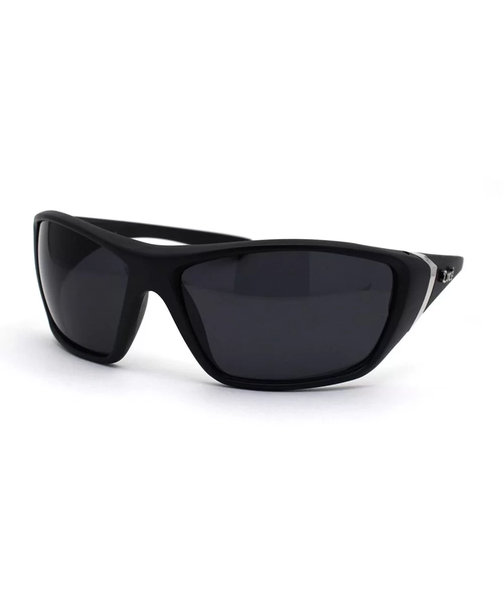 Mens Oversize Warp Sport Gangster All Black Sunglasses - Matte - CC195SX27DG $7.38 Oversized