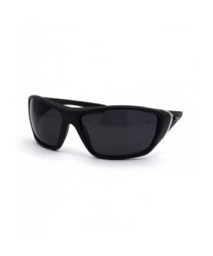 Mens Oversize Warp Sport Gangster All Black Sunglasses - Matte - CC195SX27DG $7.38 Oversized