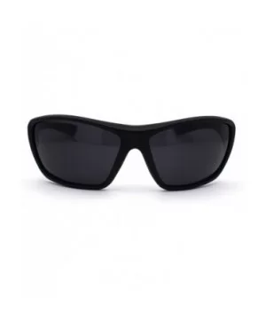 Mens Oversize Warp Sport Gangster All Black Sunglasses - Matte - CC195SX27DG $7.38 Oversized