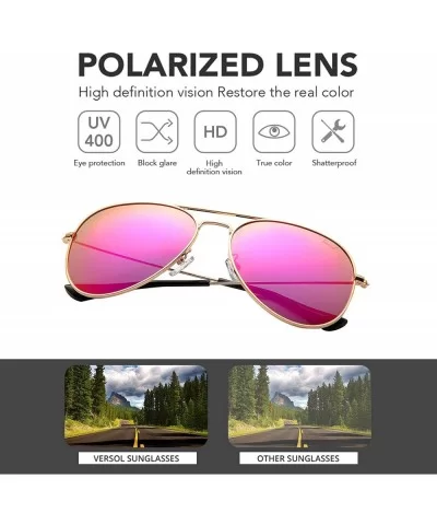 Aviator Sunglasses for Men Women Mirrored Lens UV400 Protection Lightweight Polarized Aviators Sunglasses - C318LE2T76R $12.0...