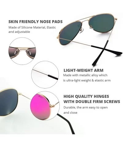 Aviator Sunglasses for Men Women Mirrored Lens UV400 Protection Lightweight Polarized Aviators Sunglasses - C318LE2T76R $12.0...