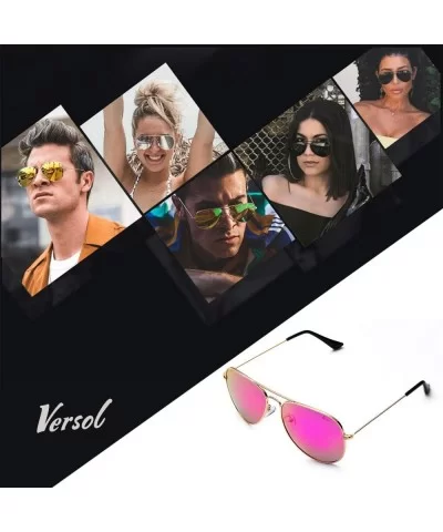 Aviator Sunglasses for Men Women Mirrored Lens UV400 Protection Lightweight Polarized Aviators Sunglasses - C318LE2T76R $12.0...