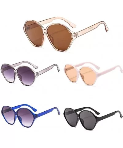 Men Women Square Sunglasses Retro Sunglasses Fashion Sunglass Semi-Rimless Frame Driving Sun glasses Sunglasses - CK19076HXXG...