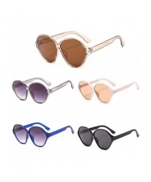 Men Women Square Sunglasses Retro Sunglasses Fashion Sunglass Semi-Rimless Frame Driving Sun glasses Sunglasses - CK19076HXXG...