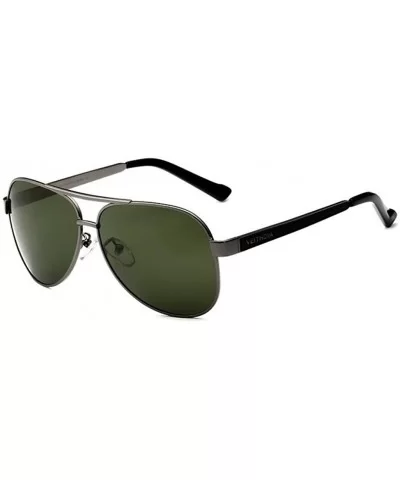 Polarized Sunglasses Men Brand Designer Sun Glasses UV 400 Lens - Gray - CW18RNDYI59 $18.05 Round