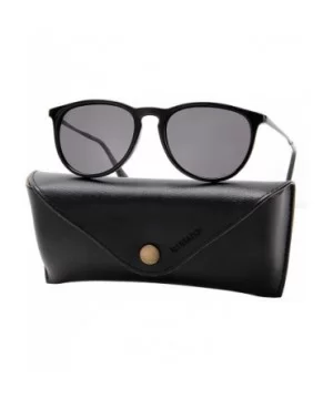 Vintage Polarized Sunglasses for Women Men - Plastic Frame UV400 Protection with Sunglasses Case U171 - Blk_blk - CJ18Y3CT8DI...