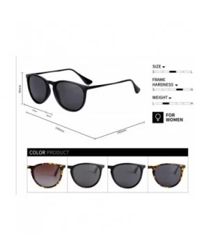 Vintage Polarized Sunglasses for Women Men - Plastic Frame UV400 Protection with Sunglasses Case U171 - Blk_blk - CJ18Y3CT8DI...