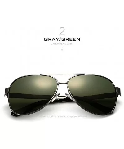 Polarized Sunglasses Men Brand Designer Sun Glasses UV 400 Lens - Gray - CW18RNDYI59 $18.05 Round