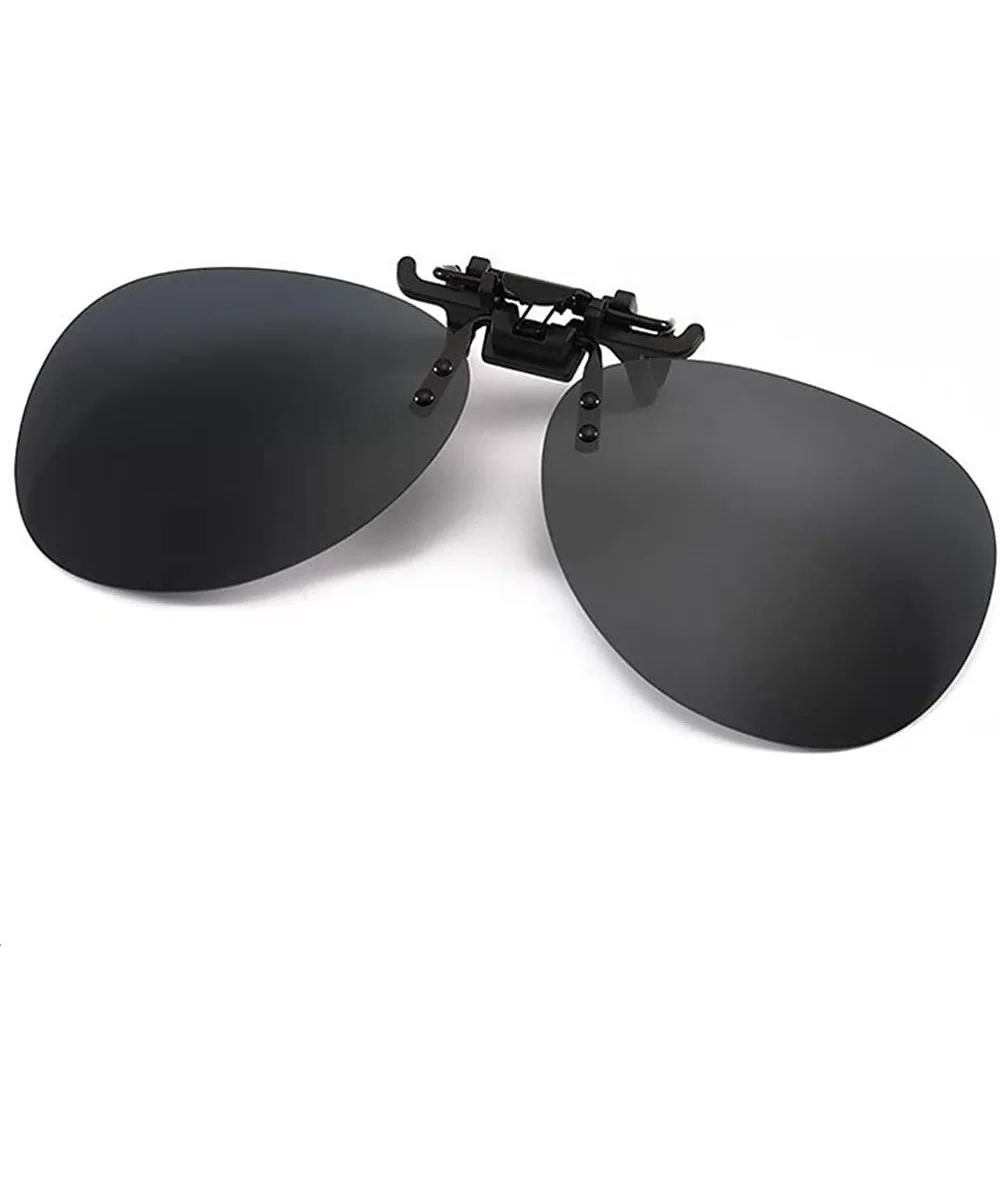 Polarized Clip-on Aviator Sunglasses Anti-glare UV Protection Sunglasses for Prescription Glasses - Black - CR18H7IALXE $5.12...