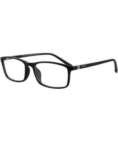 Mens Blue Light Blocking Anti-fatigue Clear Lens Computer Glasses-SH074 - Matt Black - CO18LN222NO $15.82 Rectangular