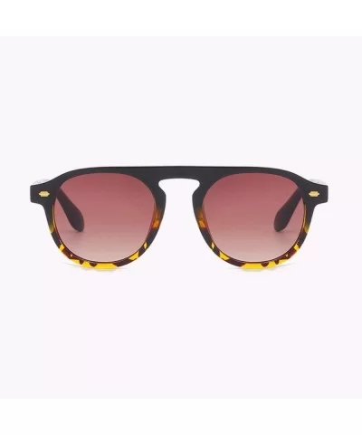 Sunglasses Euro-American Fashionable Ultraviolet-proof Women's Sunglasses - Tapered Tea - CF18Q0H0IYN $16.95 Oversized