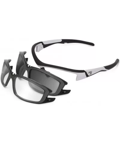 Rocker - Wind Blocking Sunglasses - Interchangeable Gray and Clear Lenses - CC128MZXTVN $47.96 Wrap