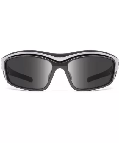 Rocker - Wind Blocking Sunglasses - Interchangeable Gray and Clear Lenses - CC128MZXTVN $47.96 Wrap