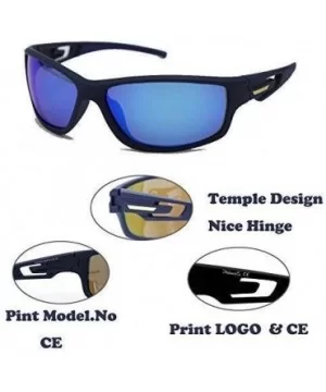 Classic Sturdy Polarized Cycling Sunglasses for Men P201910 - Blue - CY18IWGW6N0 $5.25 Goggle