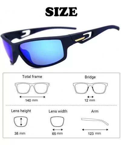 Classic Sturdy Polarized Cycling Sunglasses for Men P201910 - Blue - CY18IWGW6N0 $5.25 Goggle