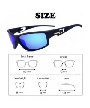 Classic Sturdy Polarized Cycling Sunglasses for Men P201910 - Blue - CY18IWGW6N0 $5.25 Goggle