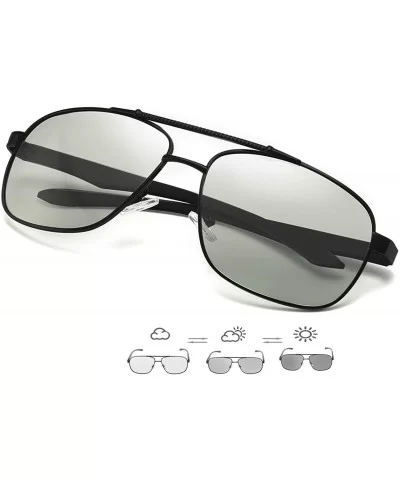 Photochromic Day Night Vision Driving Glasses Anti-glare for Foggy/Cloudy/Rainy - CY18WDCSMRZ $16.16 Rectangular