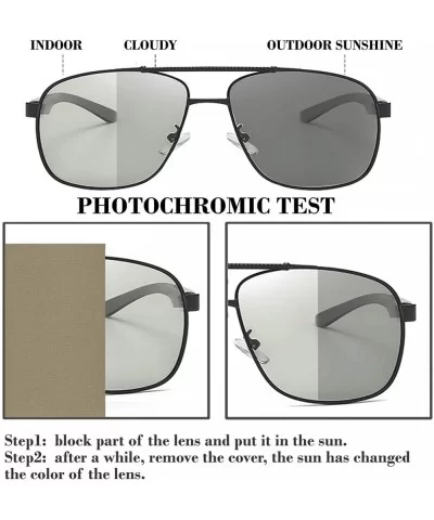 Photochromic Day Night Vision Driving Glasses Anti-glare for Foggy/Cloudy/Rainy - CY18WDCSMRZ $16.16 Rectangular