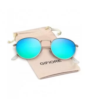 Round Polarized Sunglasses for Men Women Vintage Designer Circle Lens Sun Glasses - CV18I8GUDDS $8.44 Oval