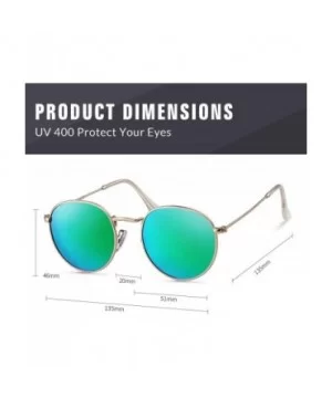 Round Polarized Sunglasses for Men Women Vintage Designer Circle Lens Sun Glasses - CV18I8GUDDS $8.44 Oval