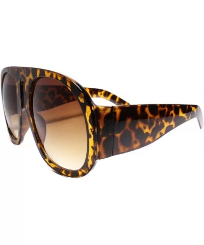 Classic Vintage Retro Party Club Dj Pimp Style Round Sun Glasses - Tortoise - CV18UN9USEQ $11.16 Round