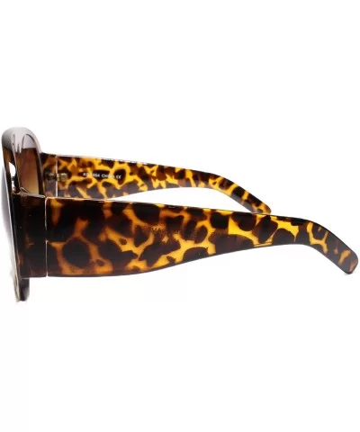 Classic Vintage Retro Party Club Dj Pimp Style Round Sun Glasses - Tortoise - CV18UN9USEQ $11.16 Round