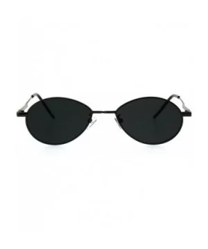 Mens Mod Oval Round Metal Rim Hippie Sunglasses - Gold Black - C018GQYQHRN $11.10 Round