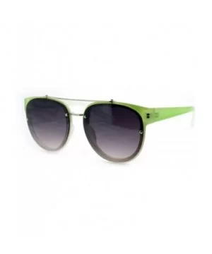 Womens Retro Hipster Sunglasses Round Flat Top Rimless Look - Green - C51275NYT49 $6.51 Rimless