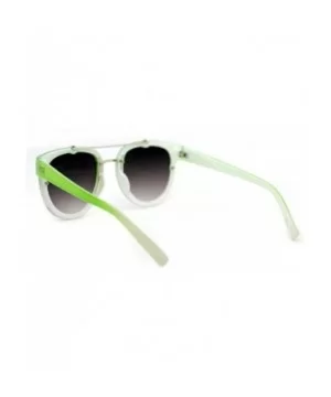 Womens Retro Hipster Sunglasses Round Flat Top Rimless Look - Green - C51275NYT49 $6.51 Rimless