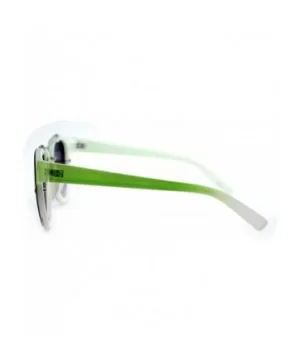 Womens Retro Hipster Sunglasses Round Flat Top Rimless Look - Green - C51275NYT49 $6.51 Rimless