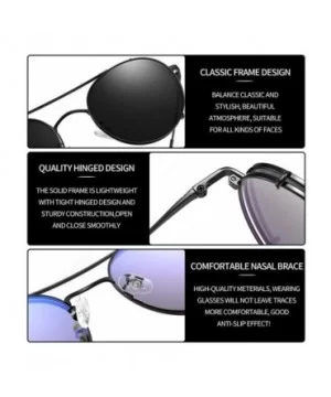 Round Clip on Sunglasses Steampunk for Women Men Polarized Clear Glasses with Double Lenses - Silver/Silver - CP18AWGRODK $7....