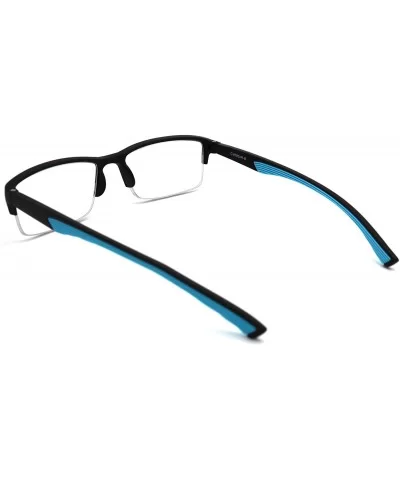 6904 SECOND GENERATION Semi-Rimless Flexie Reading Glasses NEW - A1 Baby Blue - CC18WUSE9YM $12.06 Semi-rimless