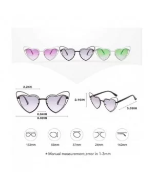 Love Heart Shaped Sunglasses for Women UV400 Lenses Sun Glasses Goggles - C1 Black Gray - CK1986TLC9S $8.43 Goggle