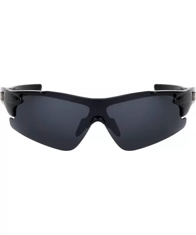 Modern Rimless Lightweight Sports Sunglasses - Black - CP199MN6LXZ $13.82 Sport