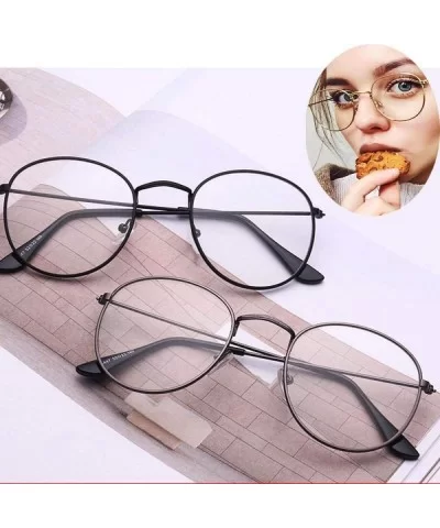 Sun Glasses Sunglasses Portable Women Girls Metal Wrap Eyeglasses Fashion Round Shade Sun Glasses Mirror-Black - CH199HXNU3X ...