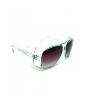 Crystal Gazelle Oversized Goggle Side Shield Square Sunglasses - Crystal Blue Frame - CO18WQM56L6 $7.42 Goggle