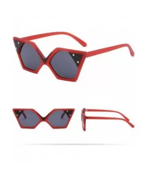 Sunglasses Retro Goggles Multicolor Eyeglasses Glasses Eyewear - Red Grey - CL18QO0LAD8 $6.44 Oval