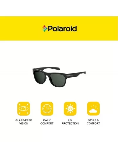 Men's PLD2065/S Polarized Square Sunglasses- Matte Black- 54 mm - C9180L9Z9RR $37.96 Square