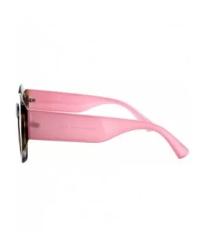 Womens Vintage Fashion Sunglasses Semi Thick Square Shades UV 400 - Tortoise Pink (Smoke Pink) - CJ193XO4XSG $8.05 Square