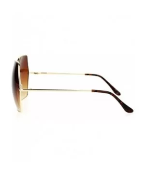 Retro Oversized Octagon Groove Hippie Sunglasses - Gold Brown - CV12DUJWYPX $8.05 Oversized