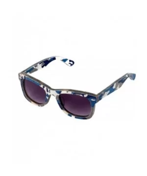 Camouflage Sunglasses Textile Acetate Hybrid - Camouflage With Blue - CX11ZK5GXVR $48.81 Wayfarer